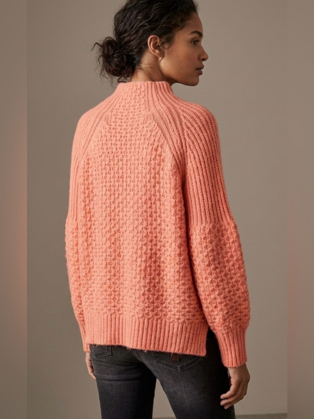 Anthropologie Bia Mock Neck Alpaca Tunic Sweater